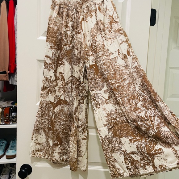 Scandal Wide Legged Patterned Boho Pants - Picture 3 of 4